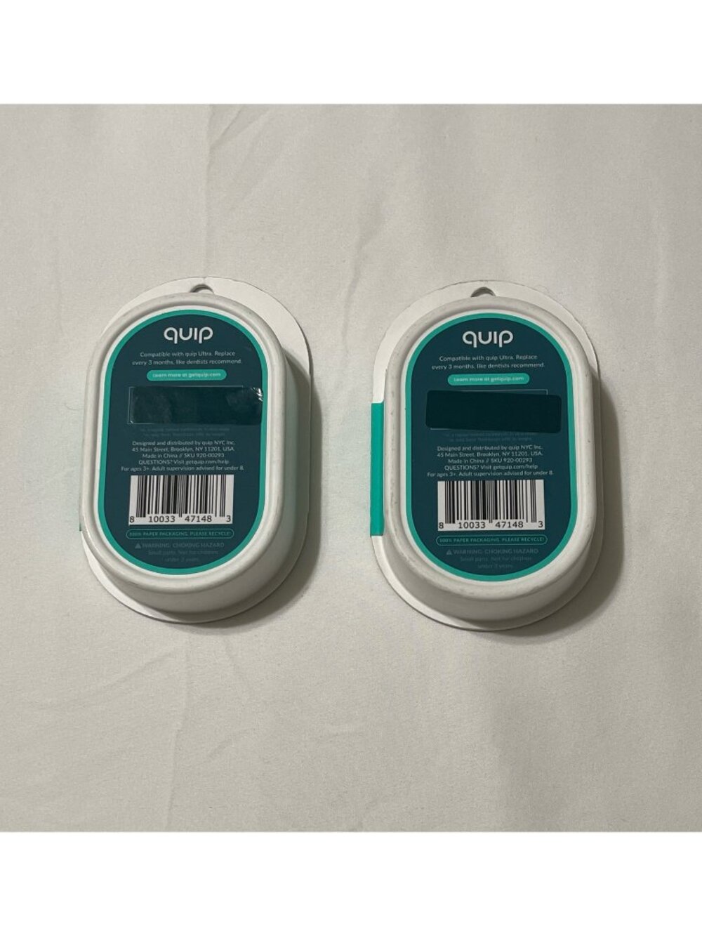 NEW & SEALED! Set of 2 QUIP Ultra Brush Pods (4 Total Heads) ~ Soft Bristles - Picture 3 of 3